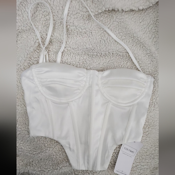 Colysmo Women Corset Top Sexy Backless Bustier Summer Spaghetti Strap Open Back - Picture 6 of 6